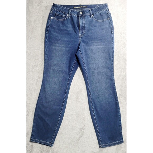 Tommy Bahama Denim - Tommy Bahama High Rise Ankle Skinny Jeans Womens 12 Blue Med Wash Stretch Denim